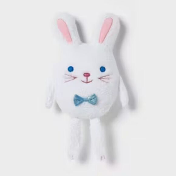Rabbit Bunny White Plush Toy Kawaii Bow Tie Decorative Easter Nwot Home Decor - Picture 1 of 4
